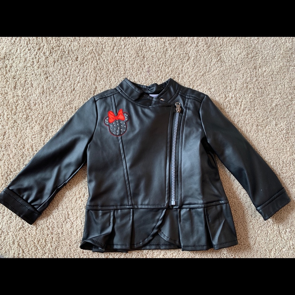 Girls faux leather jacket.